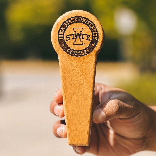 Timeless Etching I-State Wood Bottle Opener